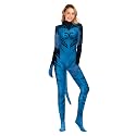 Men's Animal Bodysuit Costume with Big Tail Print Petsuit Spandex Furry Jumpsuit Cosplay Halloween Party