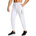 Men's Athletic Joggers Stretch Sweatpants with Zipper Pockets Running Workout Gym Track Golf Pants for Men