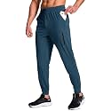 Men's Athletic Joggers Stretch Sweatpants with Zipper Pockets Running Workout Gym Track Golf Pants for Men