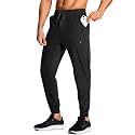 Men's Athletic Joggers Stretch Sweatpants with Zipper Pockets Running Workout Gym Track Golf Pants for Men