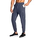 Men's Athletic Joggers Stretch Sweatpants with Zipper Pockets Running Workout Gym Track Golf Pants for Men