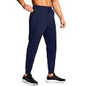 Men's Athletic Joggers Stretch Sweatpants with Zipper Pockets Running Workout Gym Track Golf Pants for Men
