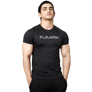 FUAARK Mens Aura Textured Round Neck Regular