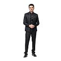 Men39s Black Indo-Western 3-Piece Set - Blazer