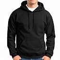 Men39s Black Pullover Hoodie Sweatshirt with Kangaroo