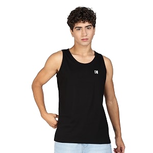 Mens Black Tank Top 100 Combed Cotton