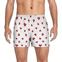 Men's Boxer Shorts Cotton Loose Underwear with Button Fly