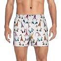 Men's Boxer Shorts Cotton Loose Underwear with Button Fly