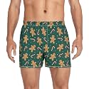 Men's Boxer Shorts Cotton Loose Underwear with Button Fly