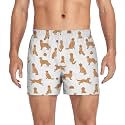 Men's Boxer Shorts Cotton Loose Underwear with Button Fly