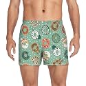 Men's Boxer Shorts Cotton Loose Underwear with Button Fly