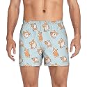 Men's Boxer Shorts Cotton Loose Underwear with Button Fly