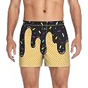 Men's Boxer Shorts Cotton Loose Underwear with Button Fly