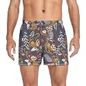 Men's Boxer Shorts Cotton Loose Underwear with Button Fly