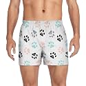 Men's Boxer Shorts Cotton Loose Underwear with Button Fly