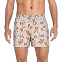 Men's Boxer Shorts Cotton Loose Underwear with Button Fly