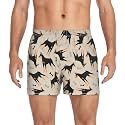 Men's Boxer Shorts Cotton Loose Underwear with Button Fly