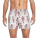 Men's Boxer Shorts Cotton Loose Underwear with Button Fly