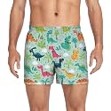 Men's Boxer Shorts Cotton Loose Underwear with Button Fly