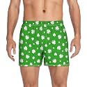 Men's Boxer Shorts Cotton Loose Underwear with Button Fly