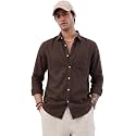 Men39s Brown Linen Casual Full Sleeve Shirt
