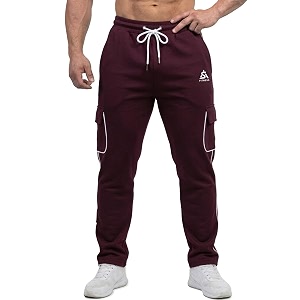 Mens Cargo Track Pants with Side Piping