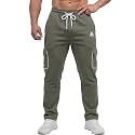 Men39s Cargo Track Pants with Side Piping