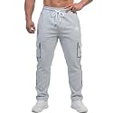 Men39s Cargo Track Pants with Side Piping