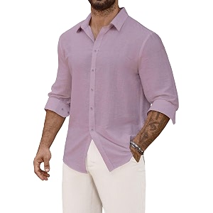 Mens Casual Button Down Shirts Long Sleeve