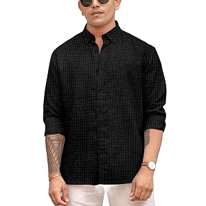 Mens Casual Regular Fit Full Sleeve Collared