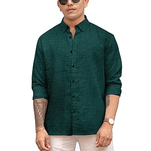 Mens Casual Regular Fit Full Sleeve Collared
