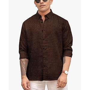 Mens Casual Regular Fit Full Sleeve Collared