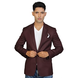 Mens Casual Slim One Button Solid Blazer