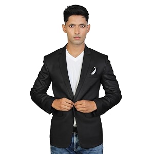 Mens Casual Slim One Button Solid Blazer