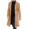 Men39s Casual Trench Coat Slim Fit Notched
