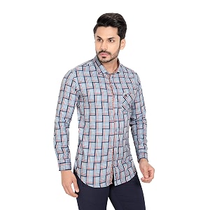 Mens Checkered Casual Shirt