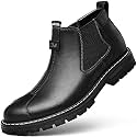 Men's Chelsea Boots For Men Oxfords Dress Leather Shoes Mens Formal Casual Man Work Fashion Black Brown Size Loafers Slip On Male Hiking Cowhide Shoe High Top