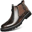 Men's Chelsea Boots For Men Oxfords Dress Leather Shoes Mens Formal Casual Man Work Fashion Black Brown Size Loafers Slip On Male Hiking Cowhide Shoe High Top