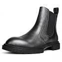 Men's Chelsea Boots with YKK Zipper &amp; Breathable OrthoLite Footbed | Fashion Casual Full-Grain Leather Ankle Boots| Durable Slip-Resistant Rubber Sole for Comfort &amp; Support