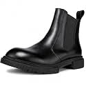 Men's Chelsea Boots with YKK Zipper &amp; Breathable OrthoLite Footbed | Fashion Casual Full-Grain Leather Ankle Boots| Durable Slip-Resistant Rubber Sole for Comfort &amp; Support