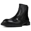 Men's Chelsea Boots with YKK Zipper &amp; Breathable OrthoLite Footbed | Fashion Casual Full-Grain Leather Ankle Boots| Durable Slip-Resistant Rubber Sole for Comfort &amp; Support