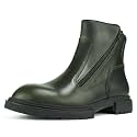 Men's Chelsea Boots with YKK Zipper &amp; Breathable OrthoLite Footbed | Fashion Casual Full-Grain Leather Ankle Boots| Durable Slip-Resistant Rubber Sole for Comfort &amp; Support