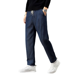 Mens Comfortable Corduroy Pants Relaxed Fit