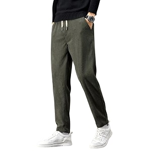 Mens Comfortable Corduroy Pants Relaxed Fit