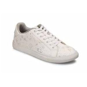Mens Conversational Print Sneakers Lace-Up Shoes