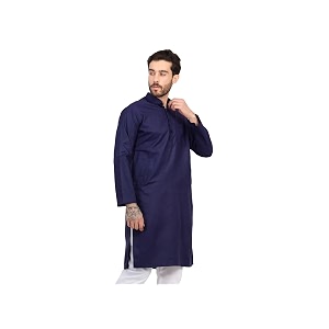 Mens Cotton Blend Blend Knee Length Solid