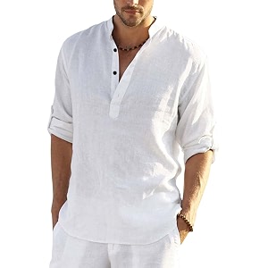 men39s cotton blend casual kurta shirt regular fit full sleeve short straight kurta shirt for men
