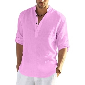 men39s cotton blend casual kurta shirt regular fit full sleeve short straight kurta shirt for men
