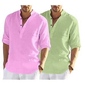 men39s cotton blend casual kurta shirt regular fit full sleeve short straight kurta shirt for men