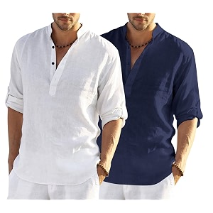 men39s cotton blend casual kurta shirt regular fit full sleeve short straight kurta shirt for men